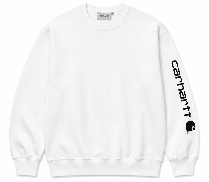 Carhartt Sleeve Logo Sweatshirt — White