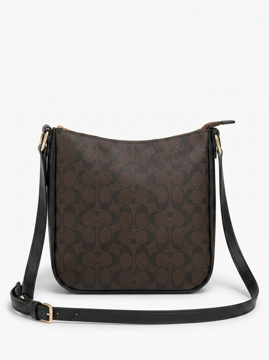Coach Signature Crossbody — Brown