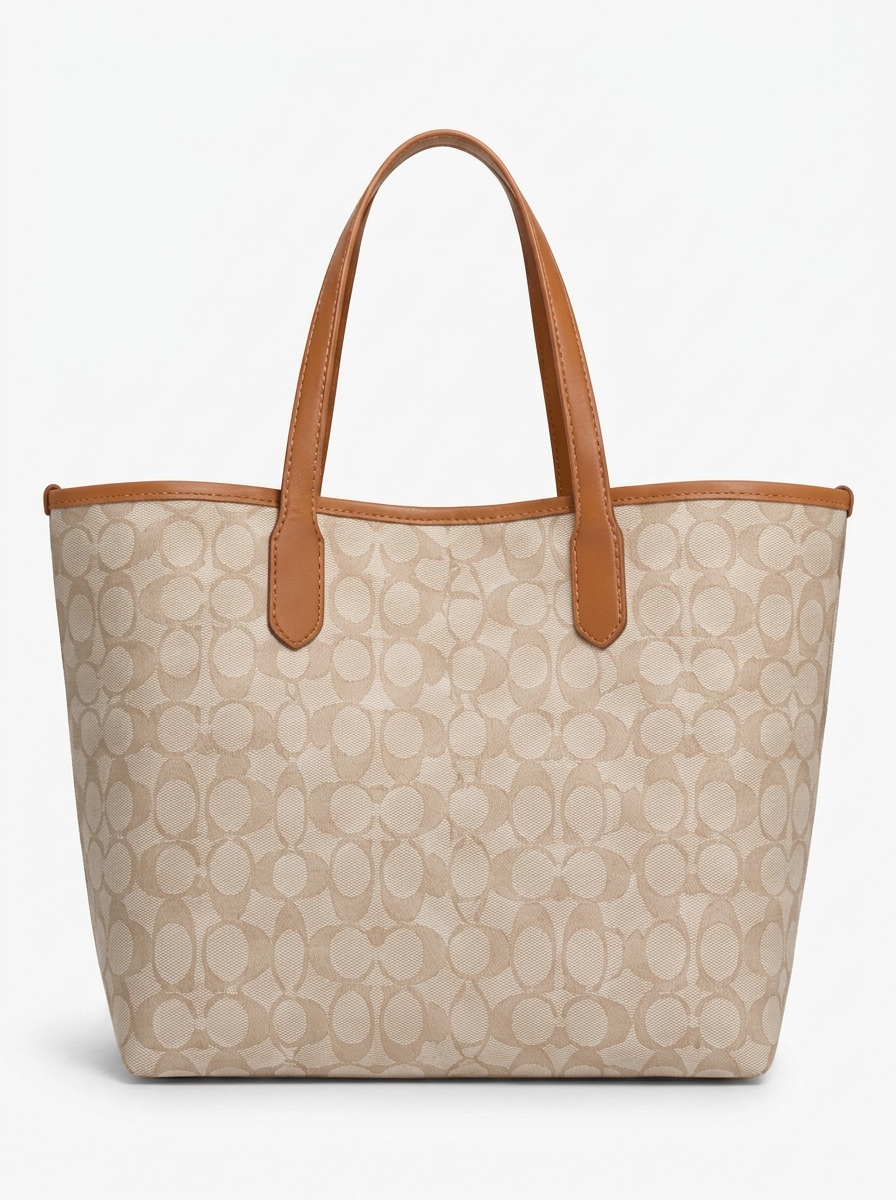 Coach Signature Tote — Cream