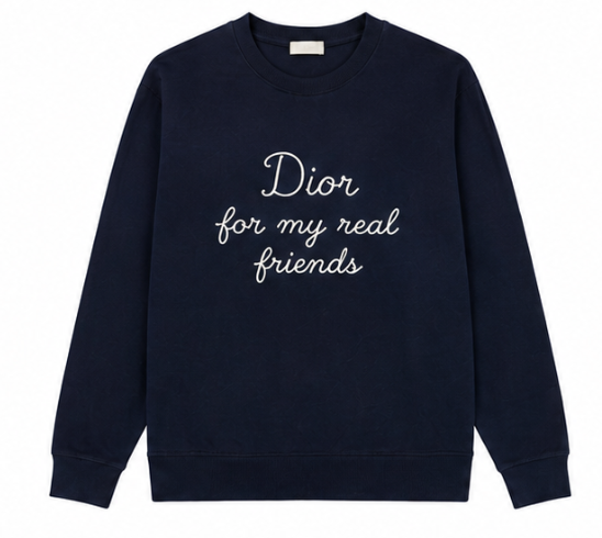 Dior "For My Real Friends" Crew — Navy