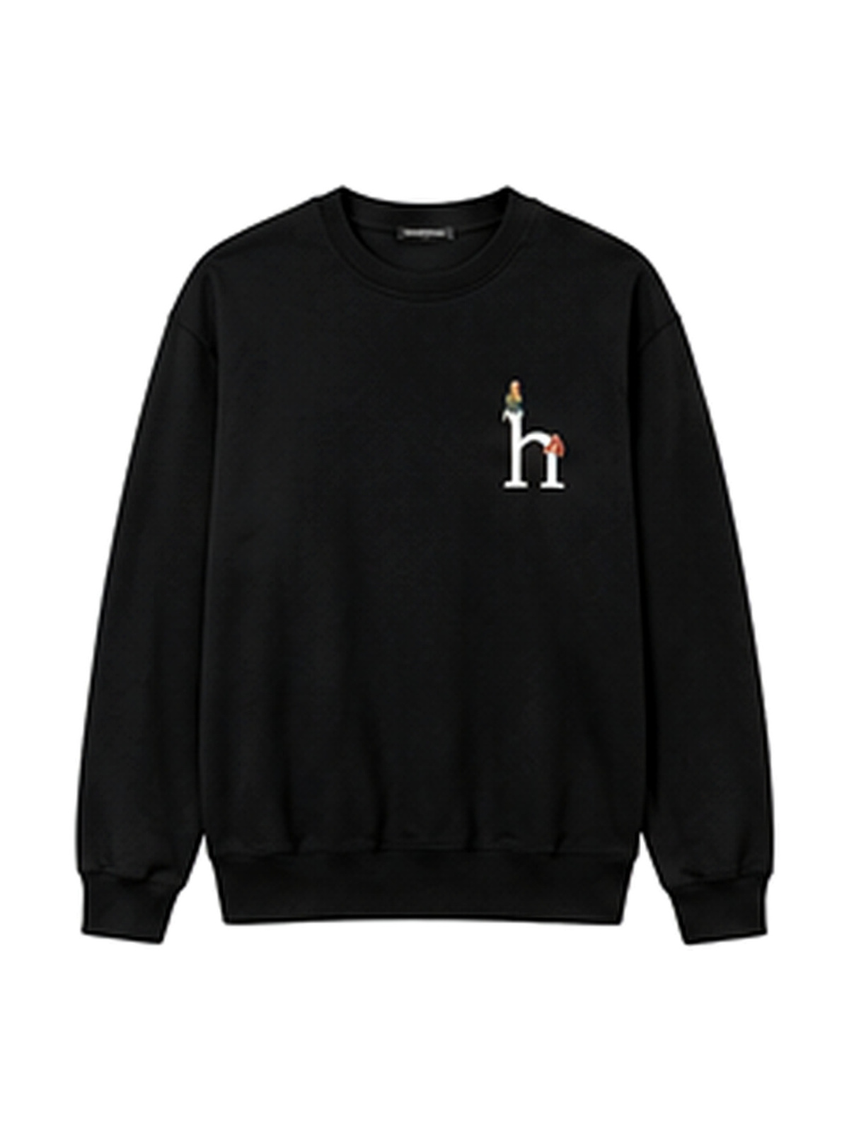 HAZZYS Embroidered Crew — Black