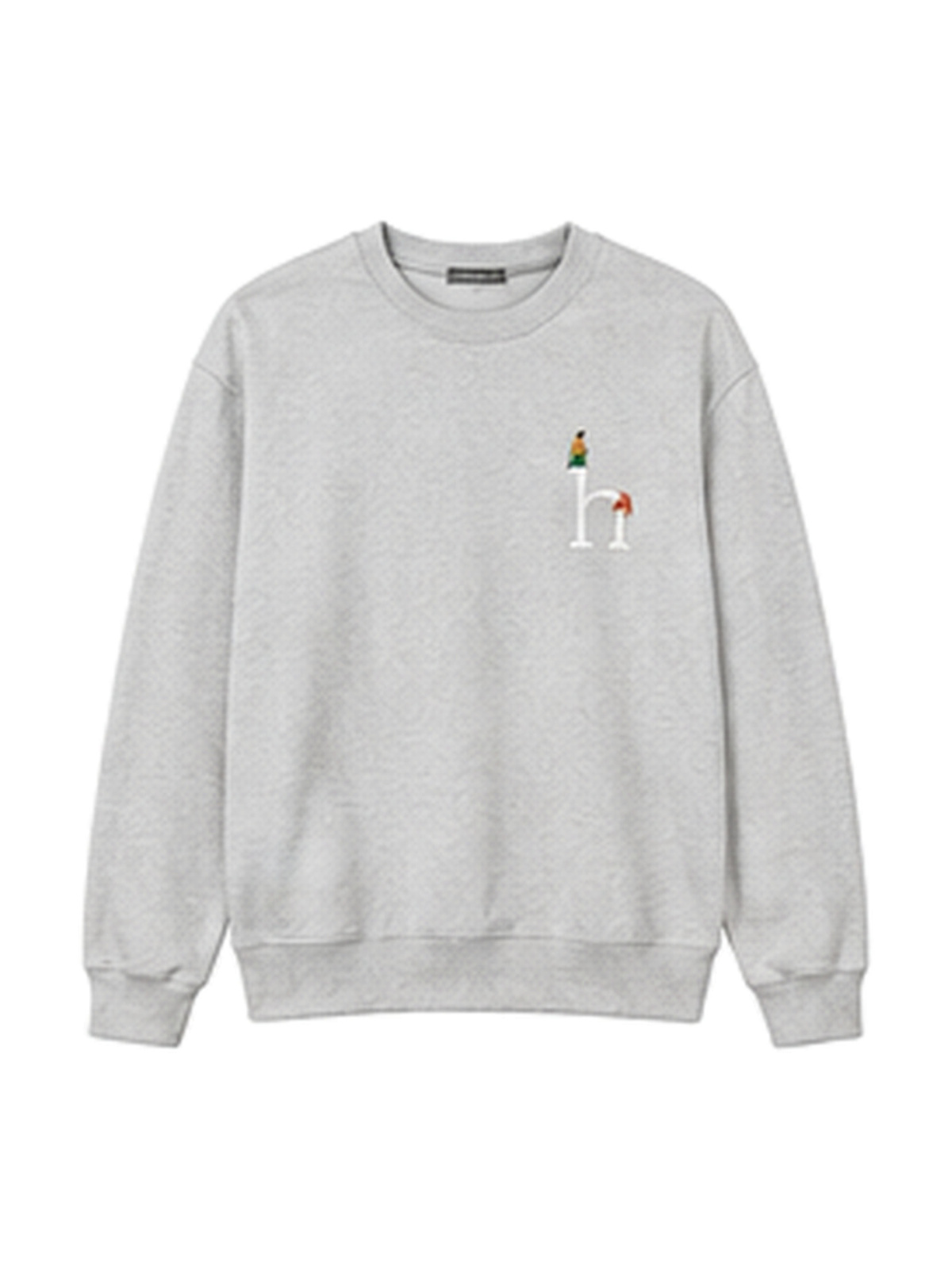 HAZZYS Embroidered Crew — Grey
