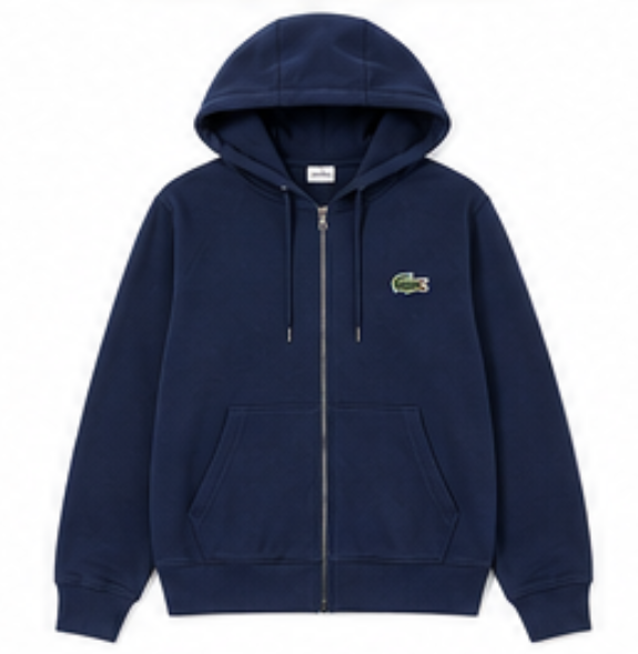 Lacoste Zip Hoodie — Navy