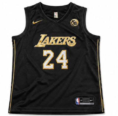 Lakers Kobe #24 Black Mamba Jersey — Gold