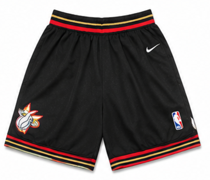 76ers Throwback Shorts — Black