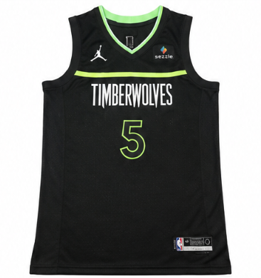 Timberwolves Edwards #5 Jersey — Black