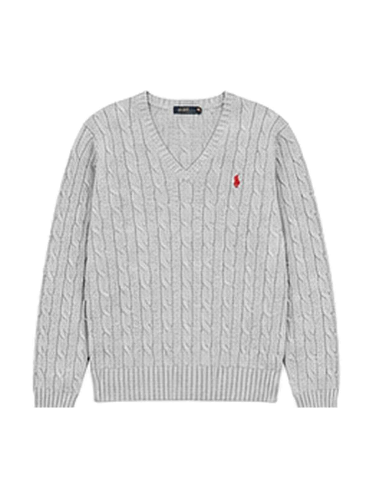 Polo Ralph Lauren Cable V-Neck — Grey