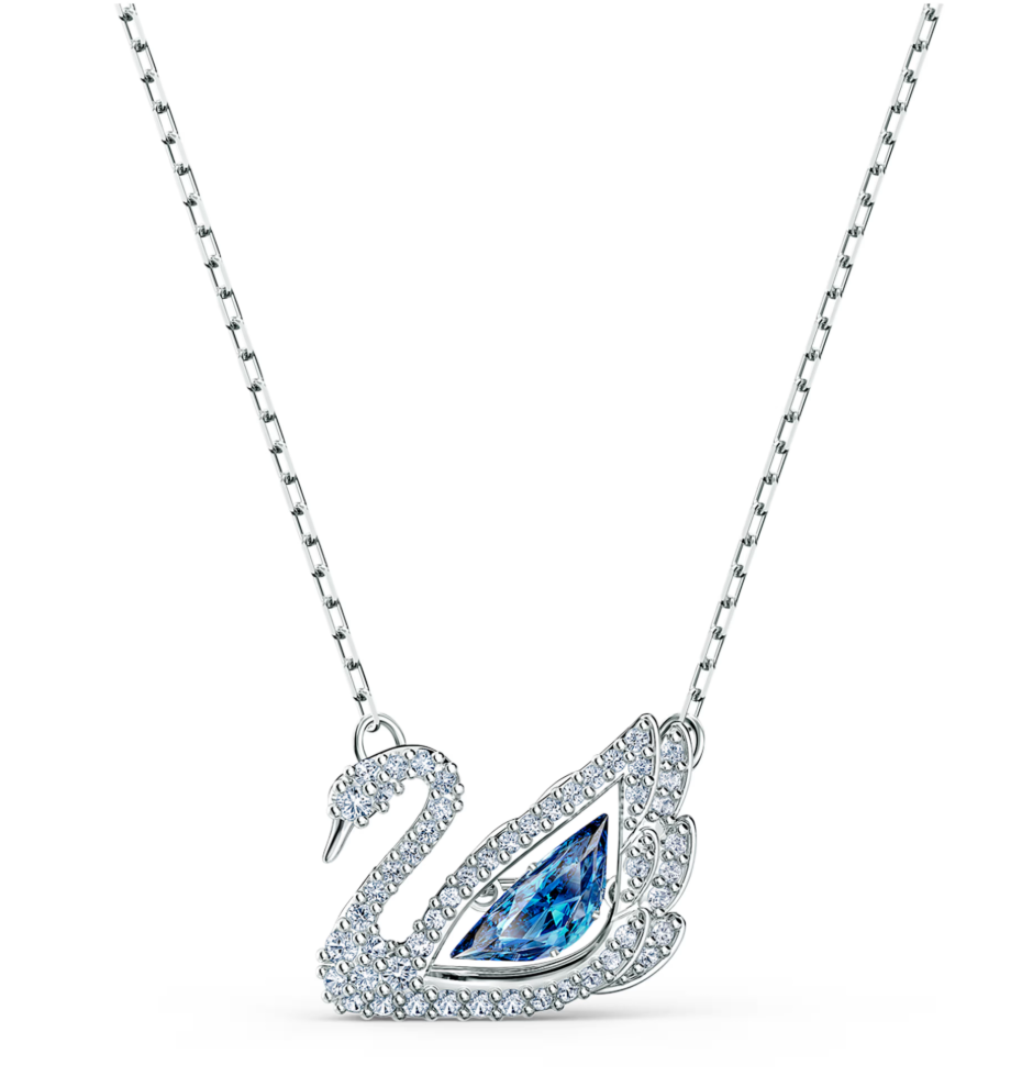 Swarovski Iconic Swan Necklace — Blue