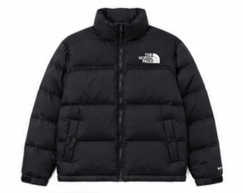 The North Face Nuptse Logo — Black